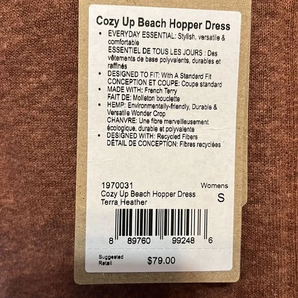 PRANA WOMEN’S COZY UP BEACH HOPPER DRESS. SZ S NWT #119 - Picture 5 of 7